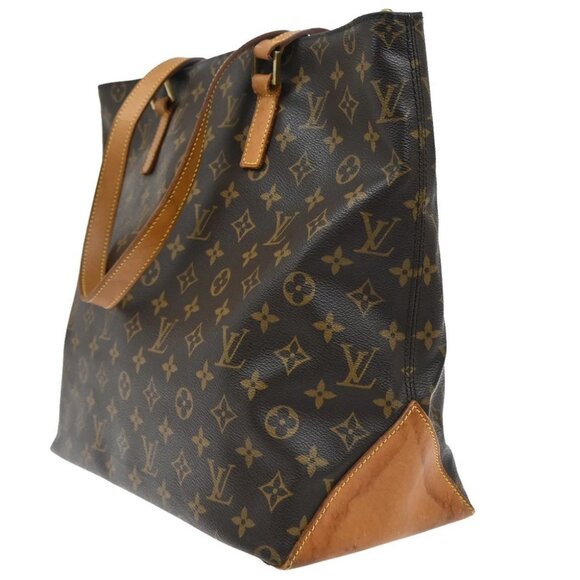 LOUIS VUITTON Cabas Mezzo Shoulder Bag Monogram Leather Brown - Picture 2 of 16
